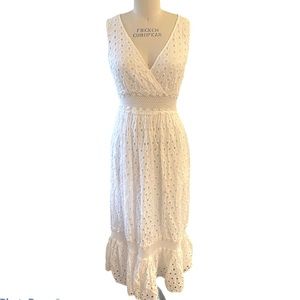 White Leifnotes maxi summer dress size 4